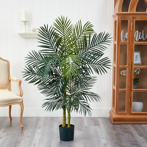 Product: Nearly Natural 5ft. Golden Cane Palm Artificial Tree, Green