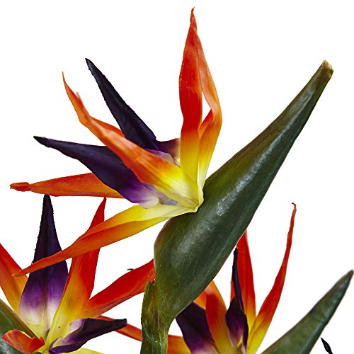 Product: Nearly Natural 1449 Birds of Paradise in Vase,Orange and Green