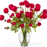 Product: Nearly Natural Ranunculus Liquid Illusion Silk Flower Arrangement