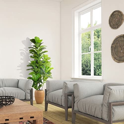 Product: Fiddle Leaf Fig Tree 4ft Artificial Tree in Pot, 2 Pack Faux Ficus Lyrata with Realistic Leaves, Fake Ficus Trees Artificial Plant for Home Living Room Indoor Outdoor Decor