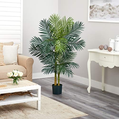 Product: Nearly Natural 5ft. Golden Cane Palm Artificial Tree, Green