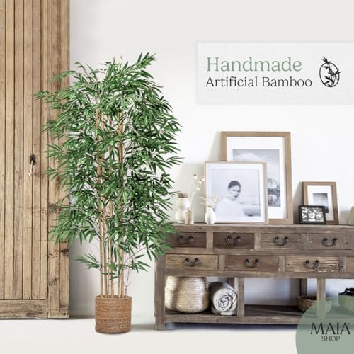 Silky Flower Store Artificial Bamboo Tree Plant, Faux Indoor Floor Plant, House Office Home Décor, 71in 1 1 Product: Maia Shop 71in Artificial Bamboo Tree Plant for House, Apartment or Office – Realistic Fake Indoor Plants for Living Room, Bedroom, Bathroom, Entryway or Patio – Faux Greenery for Home Décor