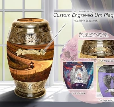 Silky Flower Store Highway to Heaven Cremation Urn for Ashes, Adult Male Personalized Human Ashes, Biker Sunset Memorial Urn, 20.5cm 14 14 Product: Highway to Heaven Cremation Urn for Ashes Adult Male - Beautifully Handcrafted & Personalized Cremation Urns for Human Ashes Adult Man