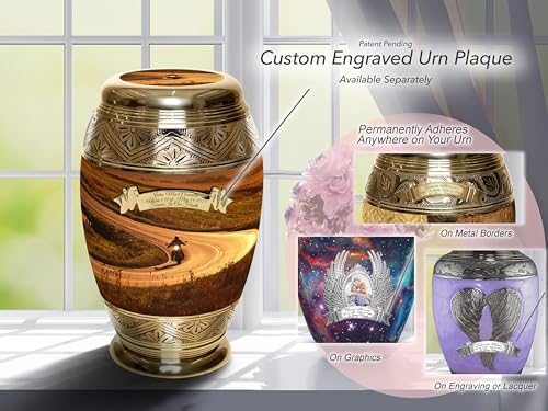 Silky Flower Store Highway to Heaven Cremation Urn for Ashes, Adult Male Personalized Human Ashes, Biker Sunset Memorial Urn, 20.5cm 5 5 Product: Highway to Heaven Cremation Urn for Ashes Adult Male - Beautifully Handcrafted & Personalized Cremation Urns for Human Ashes Adult Man