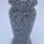 Product: Turned Granite Vase Polished 4" x 8" Gray
