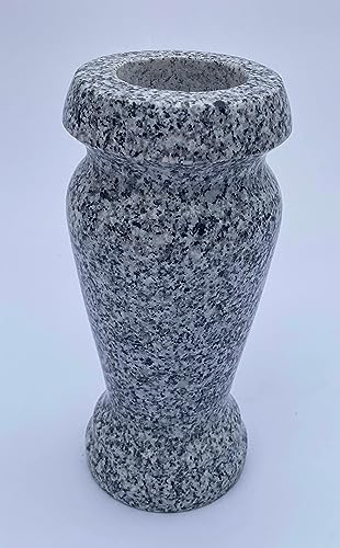 Product: Turned Granite Vase Polished 4" x 8" Gray