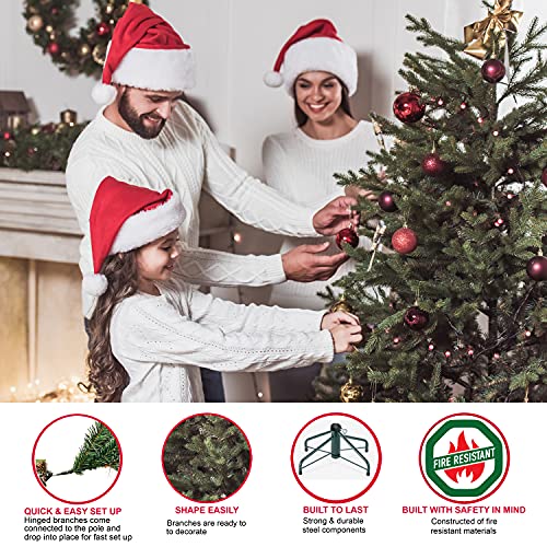 Silky Flower Store Pre-Lit Flocked Portland Pine Pencil Artificial Christmas Tree, 300 UL-Listed Clear Lights, 6.5 Foot 6 6 Product: Puleo International 6.5 Foot Pre-Lit Flocked Portland Pine Pencil Artificial Christmas Tree with 300 UL-Listed Clear Lights