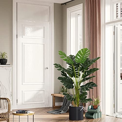 Product: VIAGDO Artificial [Monstera] Deliciosa [Plant] 4ft Tall 15 Decorative Split Leaves, Faux Swiss Cheese [Plant] Fake Tropical [Monstera] Palm Tree for Home Office Room Store Garden Floor Decor