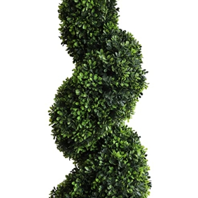 Product: 43.3 Inch Artificial Spiral Boxwood Topiary Trees, 2Pcs Faux Boxwood Plants Potted for Indoor Outdoor Decor