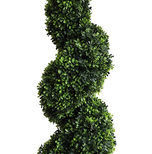 Product: 43.3 Inch Artificial Spiral Boxwood Topiary Trees, 2Pcs Faux Boxwood Plants Potted for Indoor Outdoor Decor