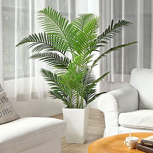 Product: Fopamtri Artificial Areca Palm Plant 5 Feet Fake Palm Tree with 17 Trunks Faux Tree for Indoor Outdoor Modern Decoration Dypsis Lutescens Plants in Pot for Home Office (Set of 2)
