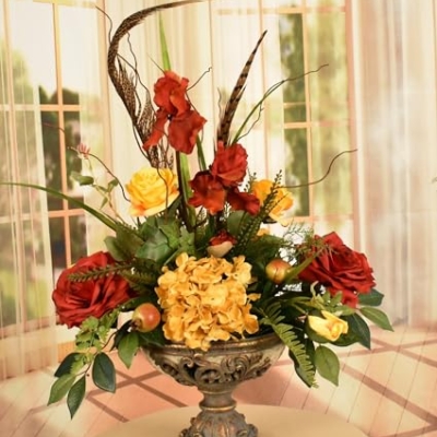Product: Real Touch DIY Artificial Flower Arrangement: Elegant Roses & Iris for Wedding, Home, and Party Décor