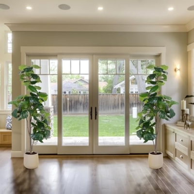 Product: Jocoevol Artificial Fiddle Leaf Tree, 6ft Faux Plant Fake Ficus Lyrata Trees with White Planter, Artificial Fig Trees Floor Plants for House Office Living Room Indoor Home Decor, Housewarming Gift