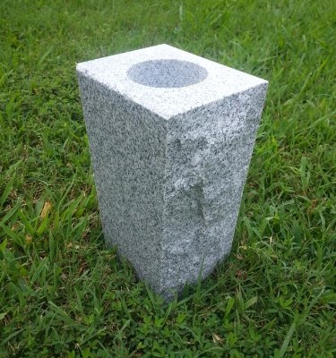 Product: Upstate Stone Works Granite Vase Tapered (5"x4"x9") Gray