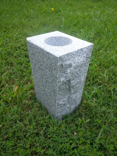 Product: Upstate Stone Works Granite Vase Tapered (5"x4"x9") Gray