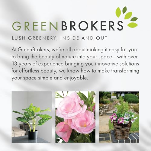 Product: GreenBrokers 2 x Artificial Boxwood Topiary Pyramid Trees in Black Square Planter (4ft/120cm), Wood, Green