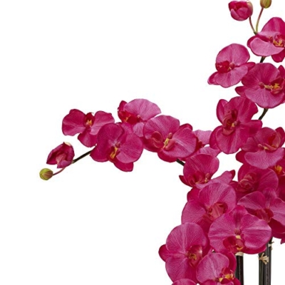 Silky Flower Store Nearly Natural Phalaenopsis Silk Flower Arrangement, Decorative Vase, Oriental Style Faux Floral, Beauty 12 x 12 x 35 6 6 Product: Nearly Natural 1211-BU Phalaenopsis with Decorative Vase Silk Flower Arrangement, Beauty 12" x 12" x 35"