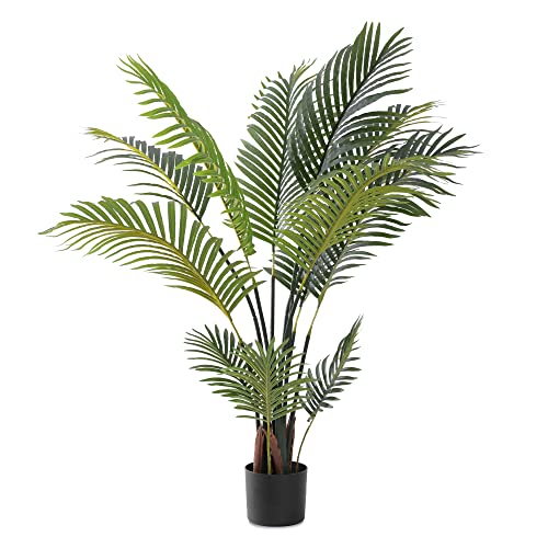 Product: KELOTEVEN Artificial Tree - Areca Palm Faux Trees Outdoor - Artificial Plants for Home Decor Indoor - 4ft Tropical Decor Areca Palm Tree with 12 Leaves, Home Office, Living Room Decoration, AP120