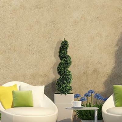 Product: 43.3 Inch Artificial Spiral Boxwood Topiary Trees, 2Pcs Faux Boxwood Plants Potted for Indoor Outdoor Decor