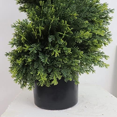Product: ALL SEASON GREEN 47'' Artificial Outdoor Plants Boxwood Topiary Spiral Front Porch Decor Tree Potted