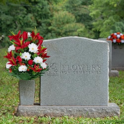 Silky Flower Store Artificial Cemetery Flowers, Gravesite Flowers Red Lilies White Daisies Red Roses Bouquet 1, Sympathy Silks 20cm 8 8 Product: Sympathy Silks Artificial Cemetery Flowers - Gravesite Flowers - Red Lilies with White Daisies and Red Roses - (1) Bouquet
