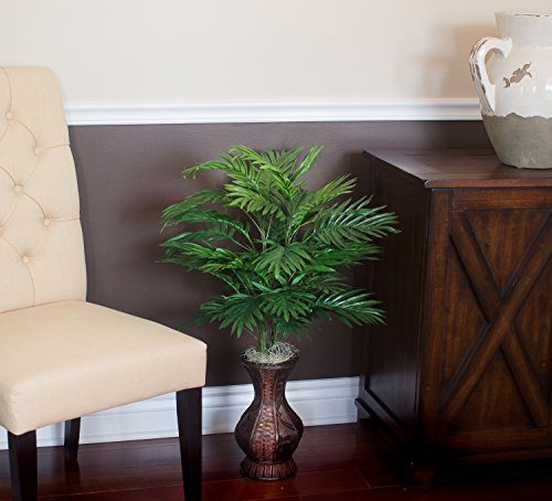 Silky Flower Store Nearly Natural Areca Palm Silk Plant in Urn, Artificial Indoor Faux Palm Decor for Home Office 32.5cm 1 1 Product: Nearly Natural Areca Palm Silk Plant in Urn - Lifelike Indoor Decor for Home & Office