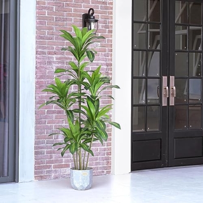Product: Waoops Artificial Plants 6Ft Dracaena Fragrans Faux Trees with 8 Heads Fake Tree for Home Decor Indoor or Outdoor Office Decoration Housewarming Gift