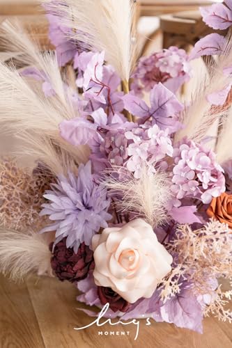 Silky Flower Store Artificial Flower Arrangements, Tall Wedding Arch Decor Lavender Aster Orange, 41in 5 5 Product: Ling's Moment 41" Tall Fall Free Standing Artificial Flowers Arrangements 2 pcs Wedding Arch Altar Stage Decorations Lavender Aster & Orange For Ceremony Reception Church Backdrop Outdoor Floral Party