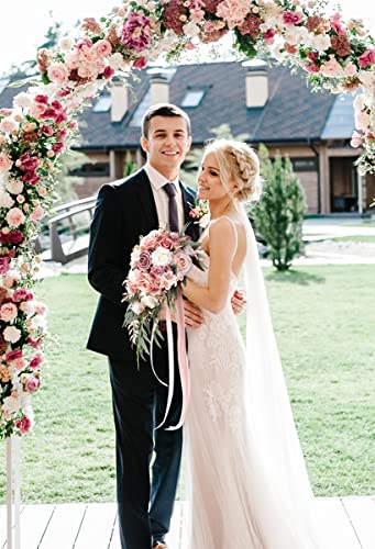 Product: Ansofi 9" Dusty Rose Wedding Bouquets for Bride, Cascading Bridal Bouquet for Bride Artificial Silk Roses Flowers Tossing Bouquet for Wedding Ceremony Decor