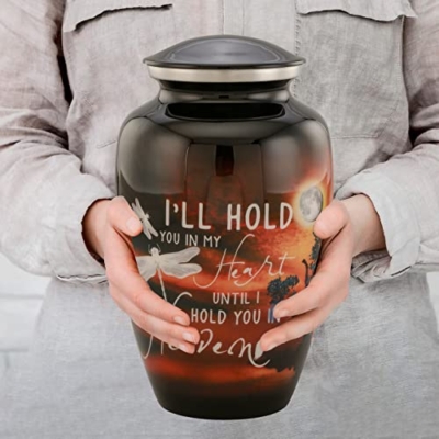 Silky Flower Store Moonlight Black Memorial Urn for Dad, Amaira Memorials, Recycled Aluminum Funeral Urn, 200 lbs 9 9 Product: Amaira Memorials Urn For Ashes Adult Male/Female Handcrafted Urns For Human Ashes Adult Man/Women | Funeral/Cremation Urns, Large Decorative Urns | Memorial Gifts Moonlight Black Urn for Dad - 200 lbs