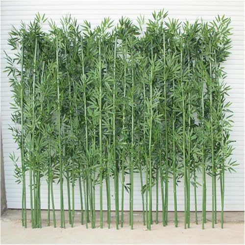 Silky Flower Store Tall Artificial Bamboo Stalks with Leaves, Faux Bamboo Privacy Screen, Indoor Outdoor Greenery, 10 Pieces, 10pcs 4 4 Product: Tall Artificial Bamboo Stalks with Leaves,Faux Bamboo Trees Plants Privacy Screen for Home Office Shop Indoor Outdoor Vase Decor,10pieces