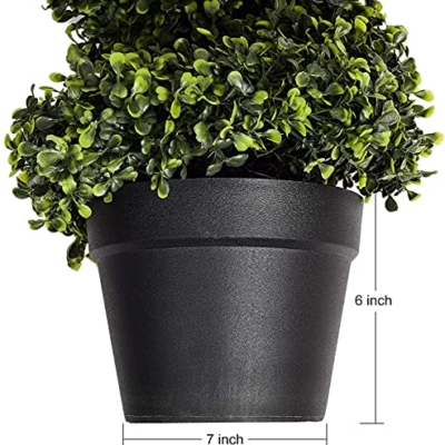 Product: 4'Artificial Topiary Spiral Boxwood Trees (Set of 2) by Northwood Calliger|Highly Realistic Potted Decorative Buxus Shrubs|Fake Plastic Plants for Home / Garden|Indoor & Outdoor Use|UV Protected