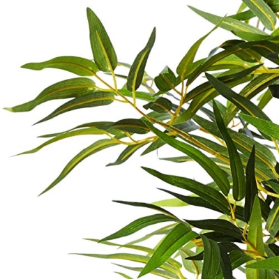 Product: Nearly Natural 5ft. Bamboo Artificial Tree in Gray Cylinder Planter