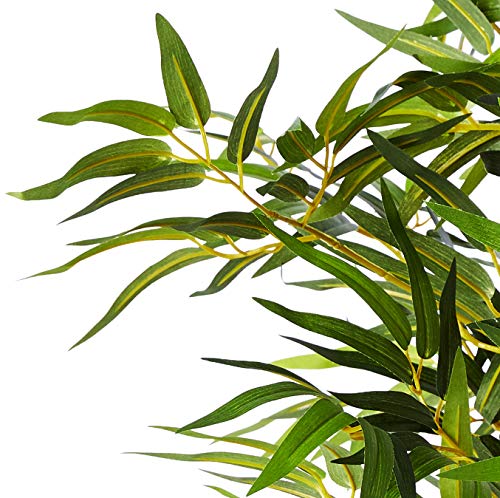 Product: Nearly Natural 5ft. Bamboo Artificial Tree in Gray Cylinder Planter