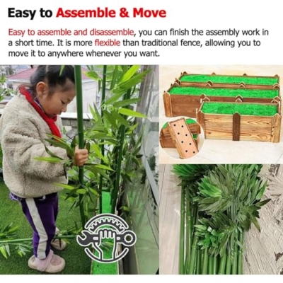 Silky Flower Store Outdoor Artificial Bamboo Plants, UV All Weather Resistant Patio Faux Bamboo Privacy Fence, 150CM 59IN 14 14 Product: Outdoor Artificial Bamboo Plants Tall, Uv All Weather Resistant Patio Faux Bamboo Privacy Fence, Landscaping Simulation Tree/ Room Divider, 1 1.2 1.5 1.8 M High ( Color : 1m High , Size : 150CM/59IN