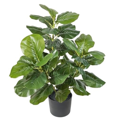 Silky Flower Store Artificial Fiddle Leaf Fig Tree, Faux Ficus Lyrata, 3 Feet, 49 Leaves, Nursery Pot, 91.4cm 17 17 Product: Artificial Fiddle Leaf Fig Tree Fake Potted Ficus Lyrata for Home Decor Office Decoration 3 feet Large Faux Plant with 49 Leaves Nursery Pot