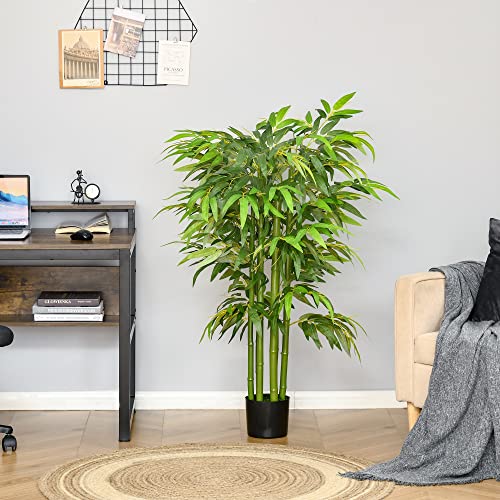 Product: HOMCOM 4.5FT Artificial Bamboo Tree, Decorative Faux Plant in Nursery Pot for Indoor or Outdoor Decor