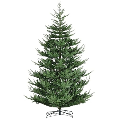 Product: HOMCOM 9 Foot Artificial Christmas Tree, Pine Hinged Xmas Tree with 1939 Realistic Branches, Steel Base, Auto Open, Green