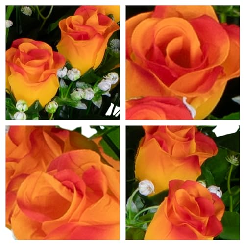 Silky Flower Store Artificial Cemetery Flowers, Sympathy Silks Gravesite Flowers, Sunrise Sweetheart Roses, UV Resistant, 20cm 4 4 Product: Sympathy Silks Artificial Cemetery Flowers - Gravesite Flowers - Sunrise Sweetheart Roses