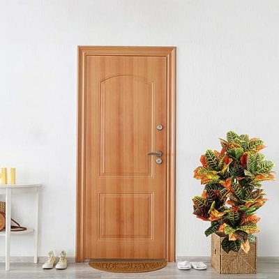 Product: momoplant Artificial Croton Plant, 39inch Faux Fiddle Leaf fig Tree, Artificial Trees for Home Decor, Ficus Lyrata Tree with Plastic Pot, Silk Plants for Home Decor Indoor
