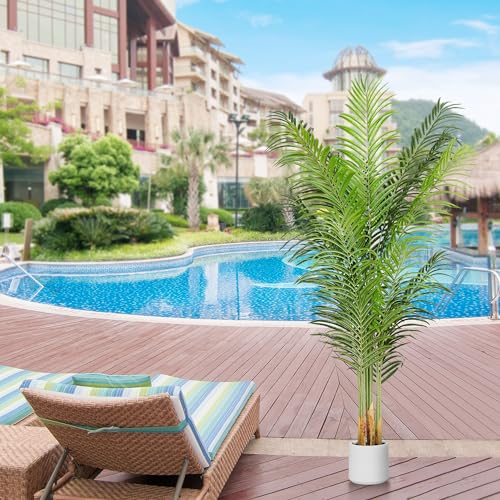 Product: ProDeco Artificial Palm Tree 6Ft Faux Silk Green Realistic Decorative Tall Fake Potted Plants Artificial for Bedroom Living Room Office Home Decor Indoor Outdoor