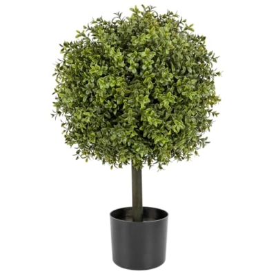 Product: Veryhome Artificial Topiary Boxwood Trees 1 pc, 23.6inch Artificial Potted Shrubs, Faux Ball Plants in Pot for Indoor and Outdoor, Home, Garden Decor(Green)