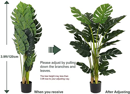 Product: VIAGDO Artificial [Monstera] Deliciosa [Plant] 4ft Tall 15 Decorative Split Leaves, Faux Swiss Cheese [Plant] Fake Tropical [Monstera] Palm Tree for Home Office Room Store Garden Floor Decor