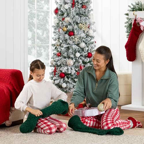 Silky Flower Store Flocked Pencil Christmas Tree, 6ft Slim Unlit Artificial Holiday Tree, Snow Dusted PVC Pine 6ft 3 3 Product: Best Choice Products Flocked Pencil Christmas Tree, Unlit Slim Artificial Holiday Decoration, 6ft Skinny Snowy Appearance w/Base
