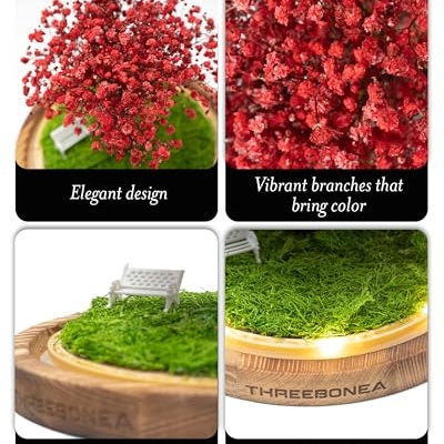 Product: Tree of Life. Handmade Preserved Flower. Eternal Flower. Immortalized Ecuadorian Flower (Red)