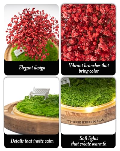 Product: Tree of Life. Handmade Preserved Flower. Eternal Flower. Immortalized Ecuadorian Flower (Red)