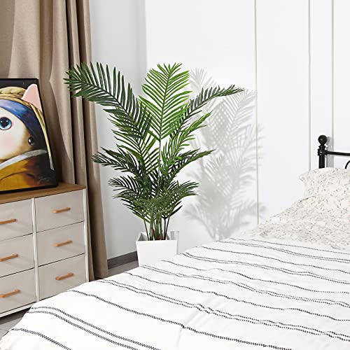 Product: Ferrgoal Artificial Areca Palm Plants 4.6Ft Fake Dypsis Lutescens Tree with 15 Trunks in Pot and Woven Seagrass Belly Basket Tropical Faux Plant for Home Indoor Outdoor Office