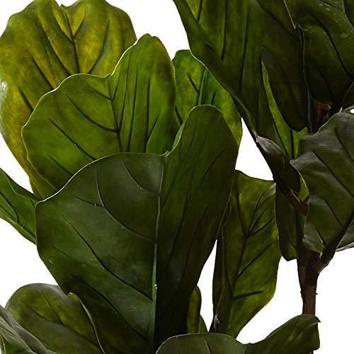 Product: Nearly Natural 65IN Tall Artificial Fiddle Leaf Fig Tree Indoor/Outdoor Home Décor, Fake Tree with Black Nursery Planter, Faux Fiddle Leaf Fig Tree for Patio or Porch, UV Resistant