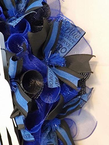 Silky Flower Store Police Support Wreath, Law Enforcement Tribute Wreath, Police Appreciation Decor, 40cm 2 2 Product: Police Support Wreath,Law enforcement wreath