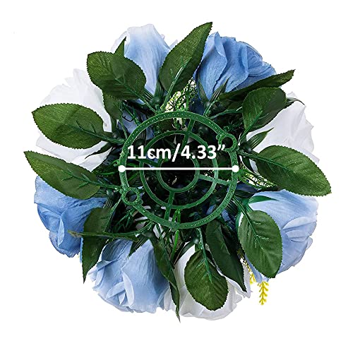 Product: QUTUNI 10Pcs Artificial Flower Ball Arrangement, Fake Floral Centerpieces Wedding Roses Bouquet for Parties Valentine's Day Wedding Centerpieces and Home Decor (Blue & White)